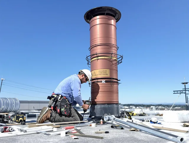 Installed chimney liner by Wellington Chimney Sweep in Wellington, FL