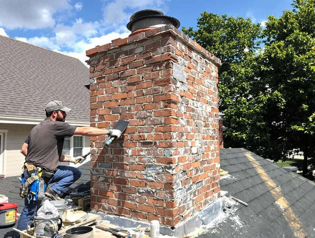 Completed chimney rebuild by Wellington Chimney Sweep in Wellington, FL