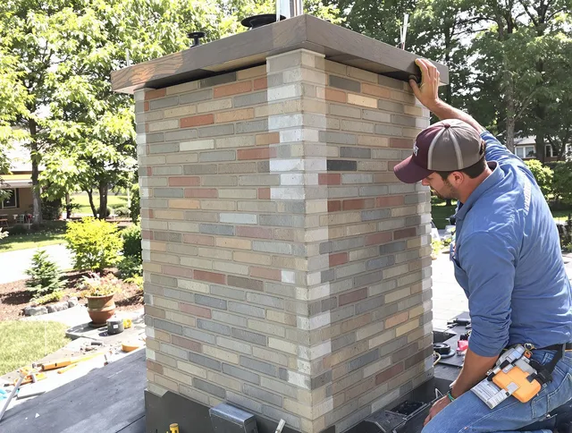 Wellington Chimney Sweep completing a modern chimney remodel in Wellington, FL