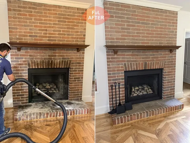 Wellington Chimney Sweep carefully sanitizing a fireplace in Wellington, FL
