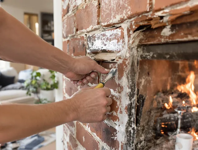 Routine fireplace repair by Wellington Chimney Sweep in Wellington, FL