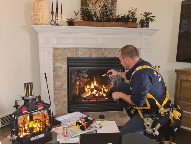 Safety-focused fireplace inspection by Wellington Chimney Sweep in Wellington, FL
